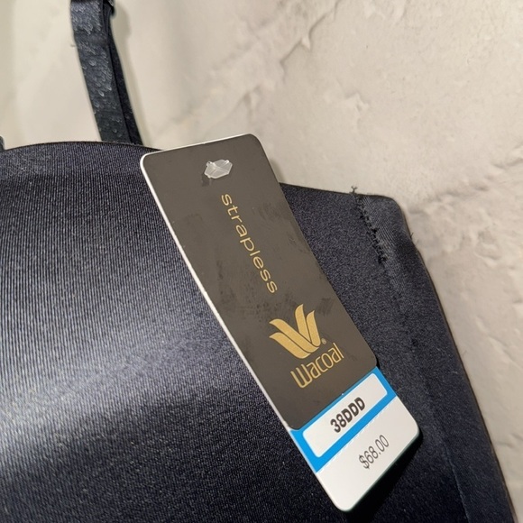 Wacoal Black bra Strapless 38DDD NEW has straps no underwire seamless - Picture 5 of 9